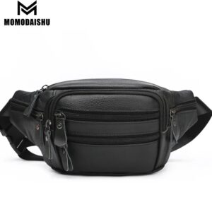 Men's original leather chest bag, a stylish and high-quality accessory for modern urban living.
