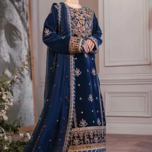 Shop Online the Asim Jofa’s Embroidered Velvet Unstitched Ladies Suit on Shoppkey